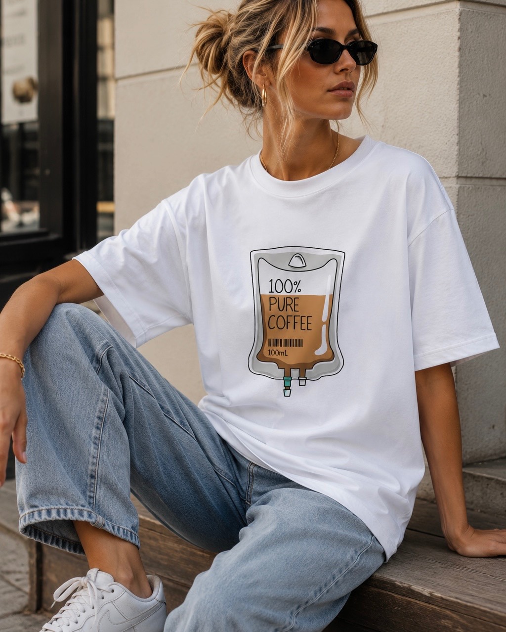 تی شرت باکسی coffee