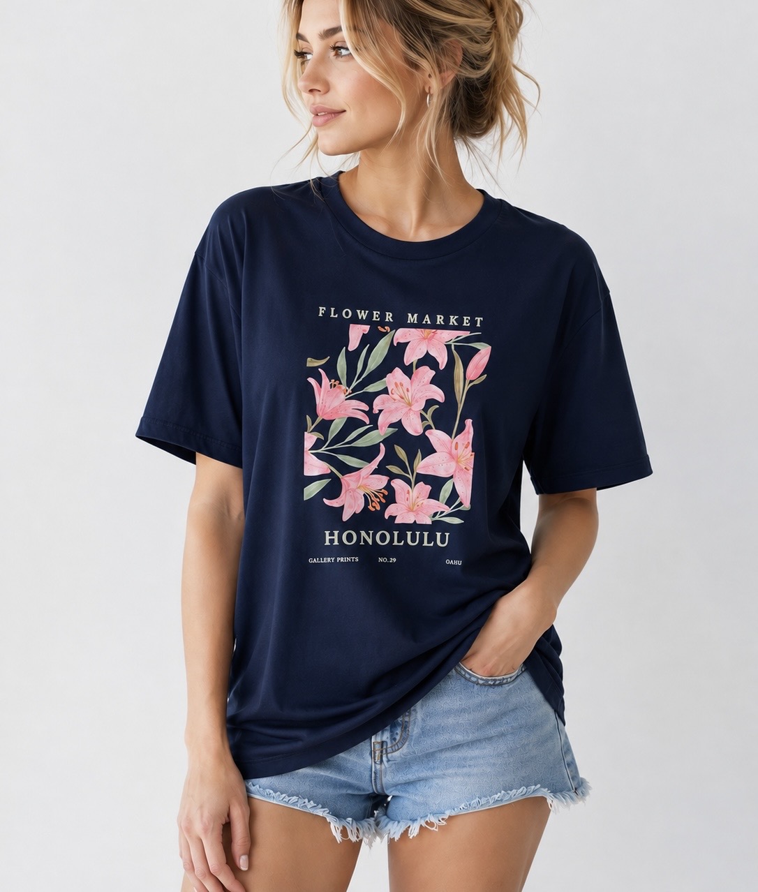 تیشرت باکسی flower
